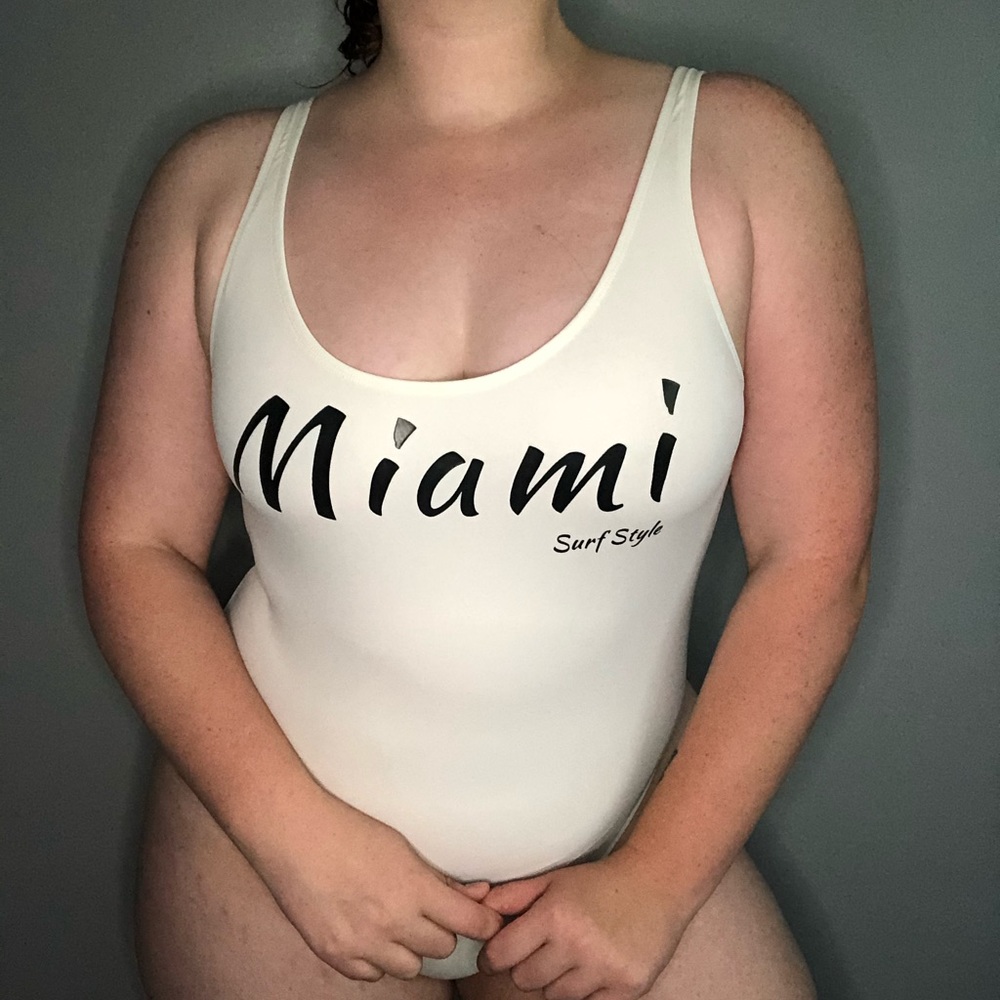 Miami white one piece swimsuit